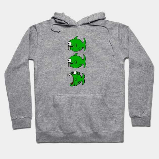 Dope Fish Swim Swim Hungry Hoodie by NutsnGum